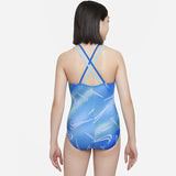 Nike - Girls' Aurora Swoosh Spiderback One Piece (Photo Blue)