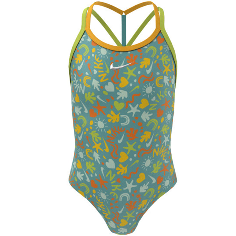 Nike - Girl's Fun Forest T-Crossback One Piece (Washed Teal)