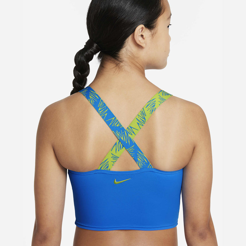 Nike - Girls' Script Logo Crossback Midkini Set (Photo Blue)