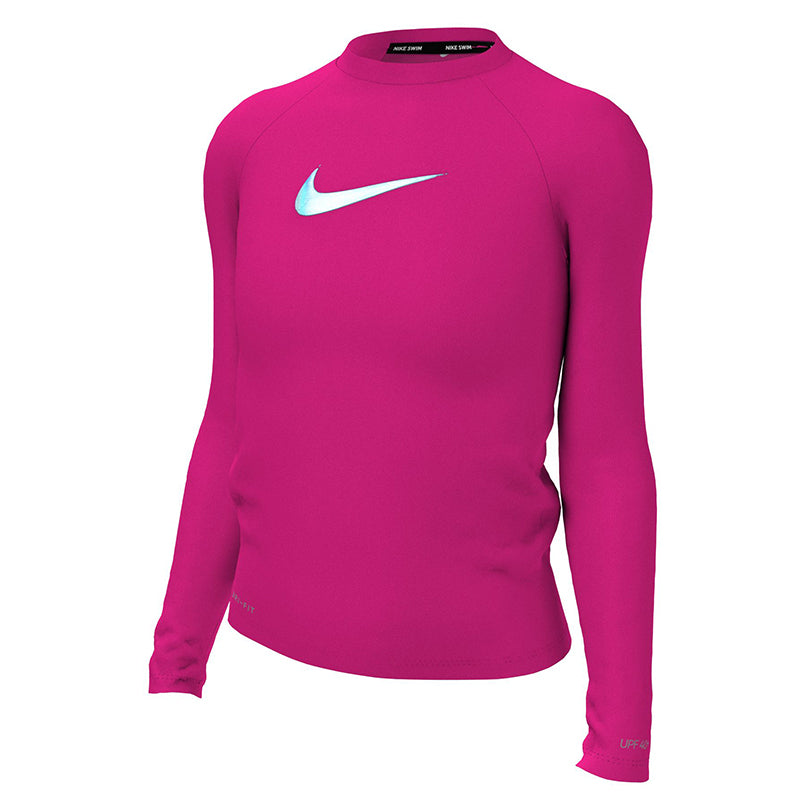 Nike - Girls' Swoosh Long Sleeve Hydroguard (Pink Prime)