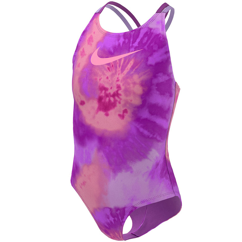 Nike - Girls' Tie Dye Spiderback One Piece (Laser Purple)