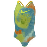 Nike - Girls' Tie Dye Spiderback One Piece (Washed Teal)