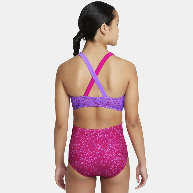 Nike - Girls' Water Dots Crossback Monokini (Pink Prime)