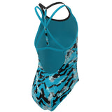 Nike - Girl's Watercolor T-Crossback One Piece (Blue Lightning)