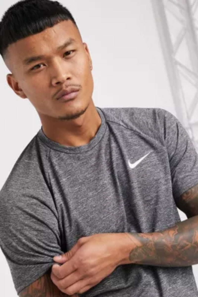 Nike - Heather Short Sleeve Hydroguard (Black)