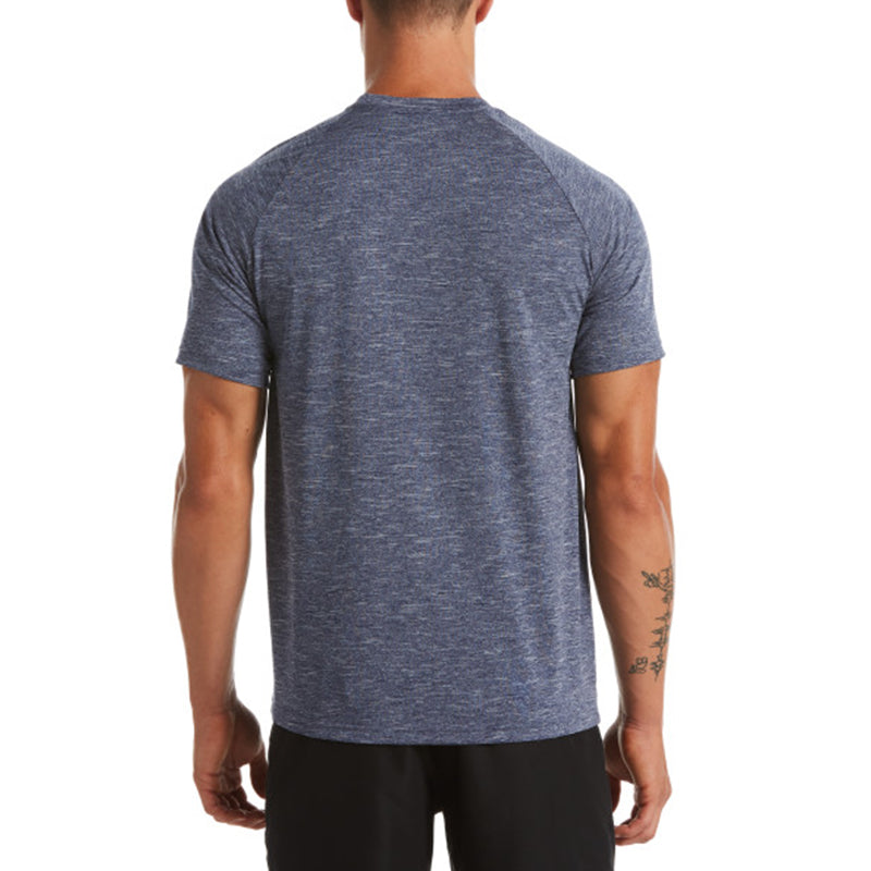 Nike - Heather Short Sleeve Hydroguard (Midnight Navy)