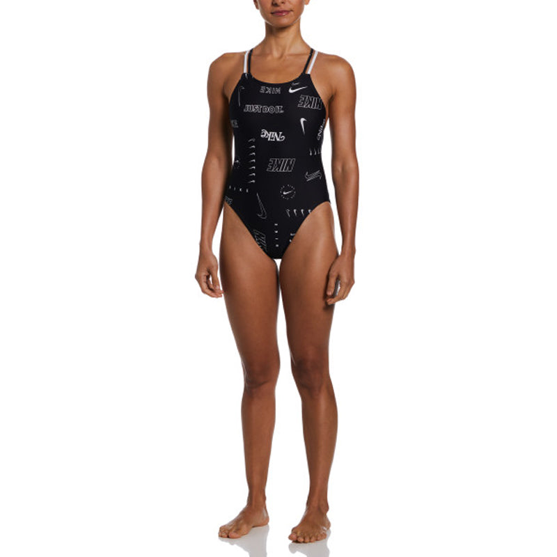 Nike - Hydrastrong Multi Print Spiderback One Piece (Black)