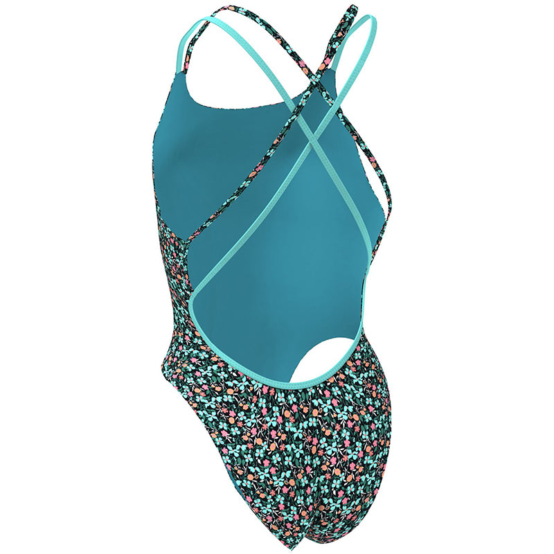 Nike - Hydrastrong Multiple Print Spiderback One Piece (Neptune Green)