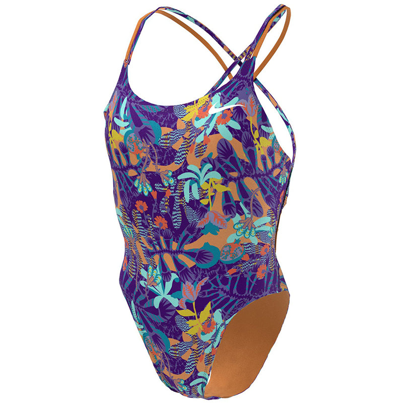 Nike - Hydrastrong Multiple Print Spiderback One Piece (Psychic Purple)