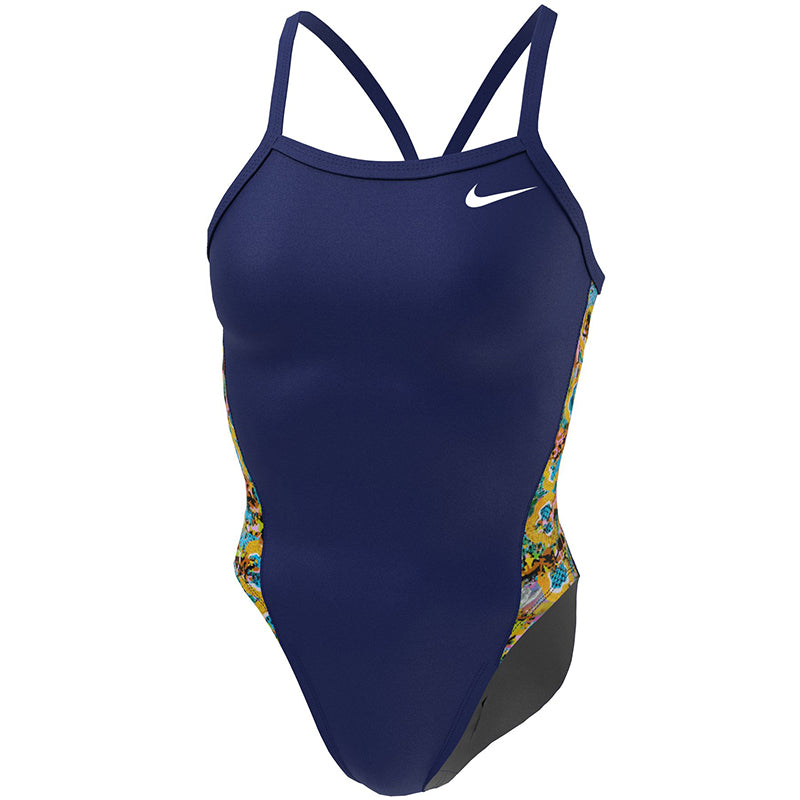 Nike Hydrastrong Splice Racerback One Piece (Midnight Navy) Aqua Swim Supplies