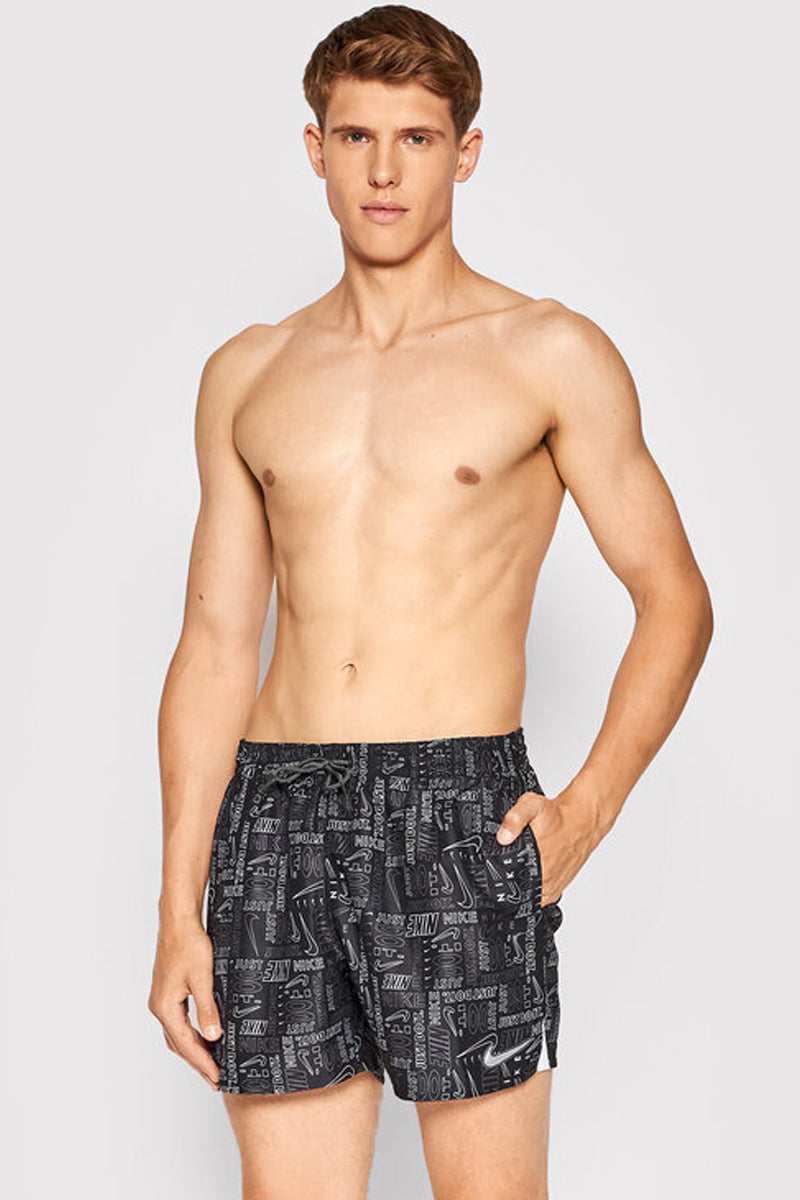 Nike - Men's Swim Logo Mash-up 5" Volley Short (Black)