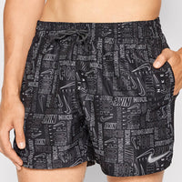 Nike - Men's Swim Logo Mash-up 5" Volley Short (Black)