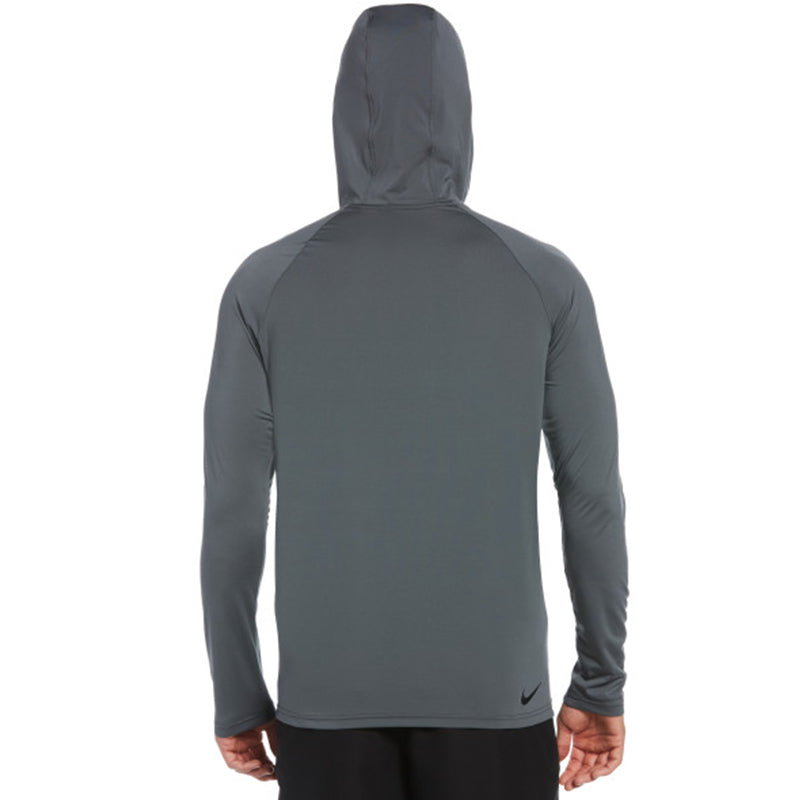 Nike - Outline Logo Long Sleeve Hooded Hydroguard (Iron Grey)