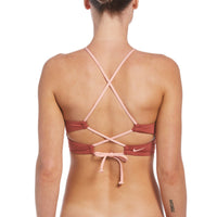 Nike - Solid Lace-Up High Neck Bikini Top (Canyon Rust)