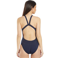 Nike - Poly Solid Hydrastrong Fastback One Piece (Midnight Navy)