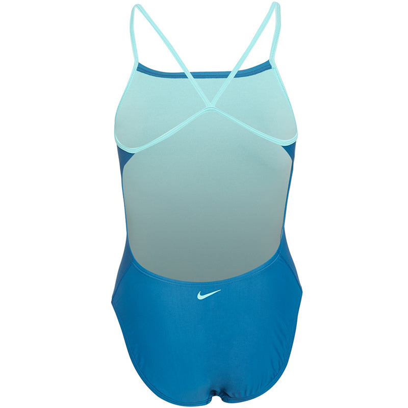 Nike - Tilt Logo Cutout One Piece Swimsuit (Industrial Blue)