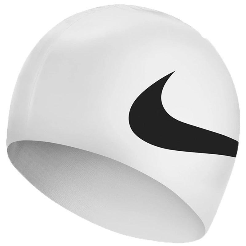 Nike Unisex Big Swoosh Swim Cap (White) Aqua Swim Supplies