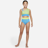 Nike - Water Dots Asymmetrical Top & High Waist Bikini Set (Photo Blue)