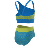 Nike - Water Dots Asymmetrical Top & High Waist Bikini Set (Photo Blue)