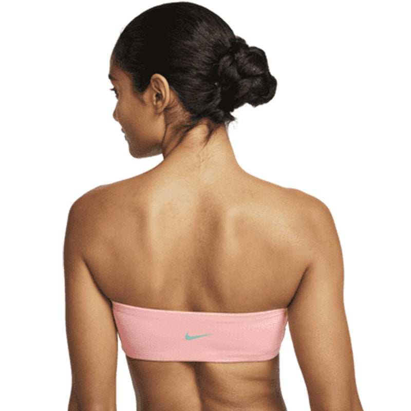 Nike - Women's Multi Logo Bandeau Bikini Top (Bleached Coral)