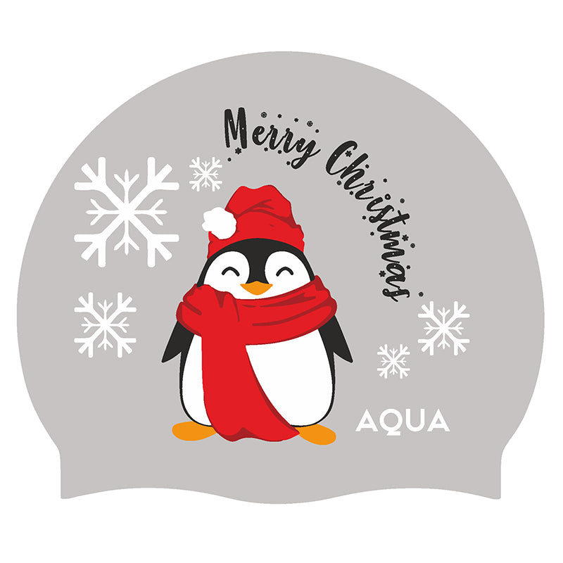 Penguin Christmas - Silicone Swim Hat