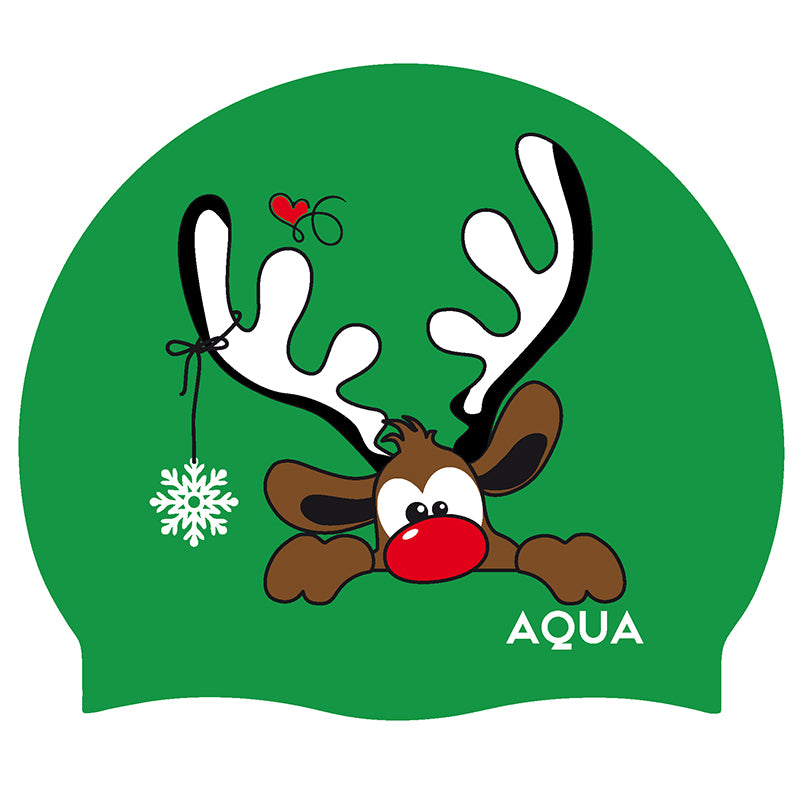 Reindeer Christmas - Silicone Swim Hat