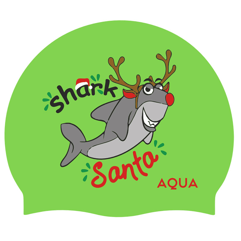 Shark Santa - Christmas Swim Hat