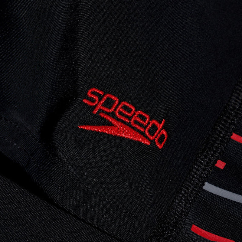Speedo - Boys Placement Print Jammer - Black/Red