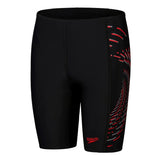 Speedo - Boys Placement Print Jammer - Black/Red