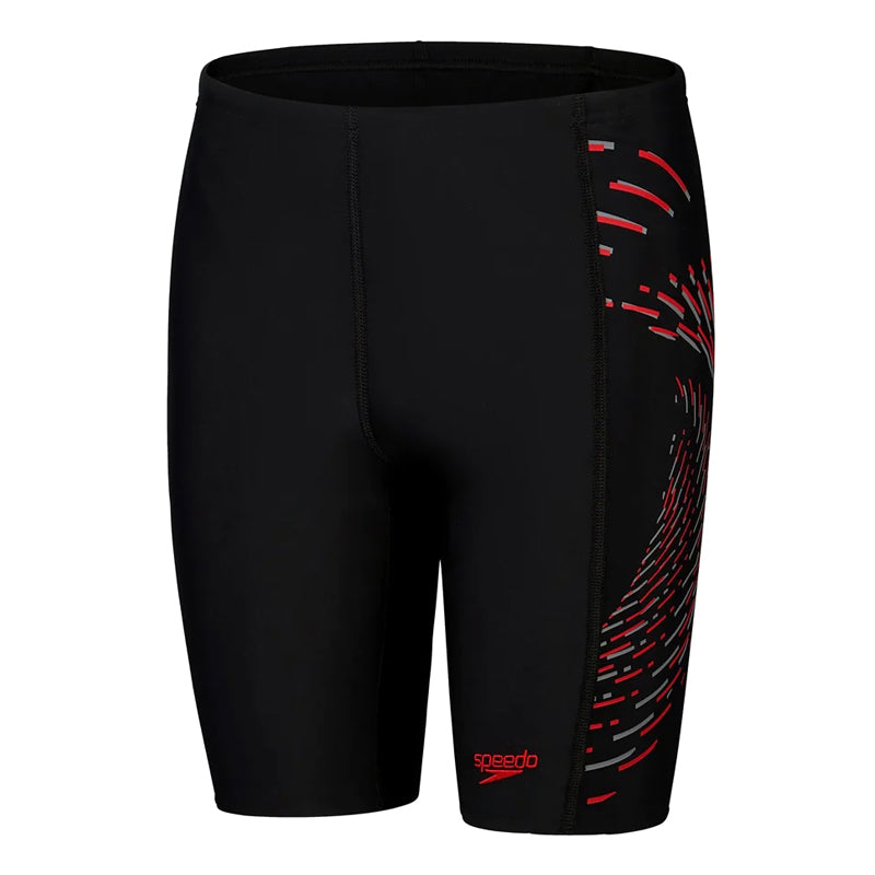 Speedo - Boys Placement Print Jammer - Black/Red