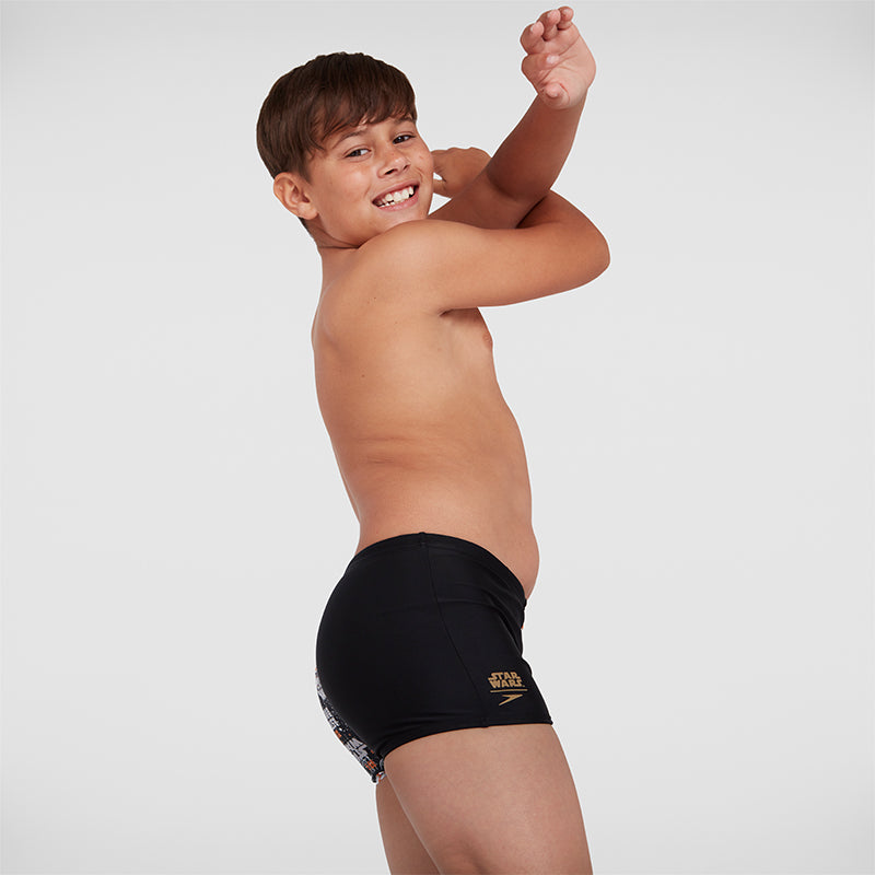 Speedo - Boy's Star Wars Aquashort - Black/White/Orange