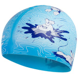 Speedo - Disney Junior Cap Mickey Mouse Slogan Print Swim Hat - Blue/White