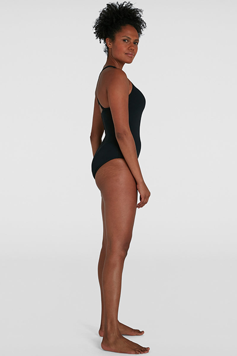 Speedo - Essential Endurance Plus Kickback Swimsuit - Black