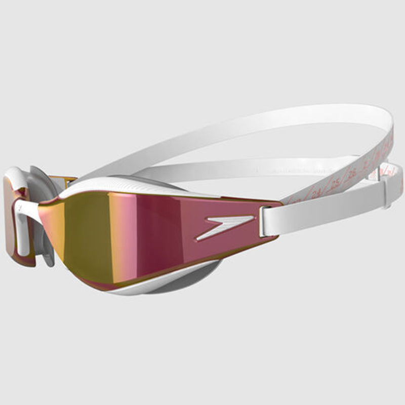 Speedo - Fastskin Hyper Elite Mirror Adult Goggles - White/Grey/Gold