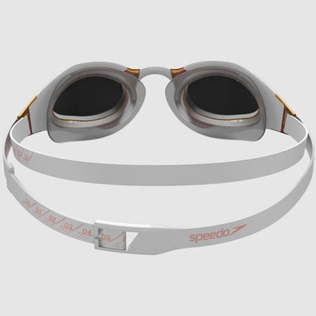 Speedo - Fastskin Hyper Elite Mirror Adult Goggles - White/Grey/Gold