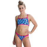 Speedo - Flipturns Flip Reverse Two Piece Swimsuit - Pink/Blue