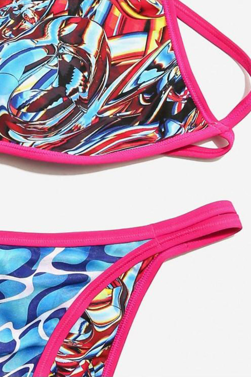 Speedo - Flipturns Flip Reverse Two Piece Swimsuit - Pink/Blue