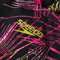 Speedo - Girls Allover Splashback Swimsuit - Black/Pink