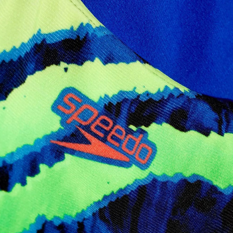 Speedo - Girls Digital Placement Medalist Swimsuit - Blue/Green