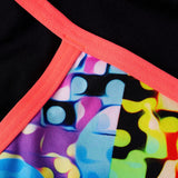 Speedo - Girls Polka Melt Placement VBack Swimsuit - Black/Red
