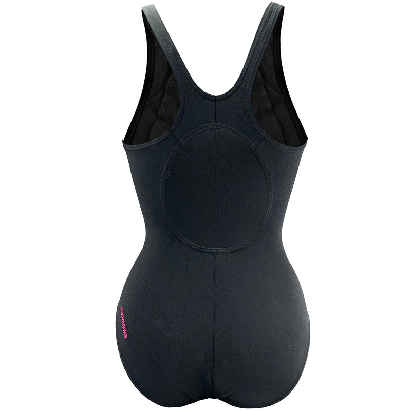Speedo - Graphic Panel Muscleback Ladies Swimsuit - Black