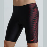 Speedo - Hexagonal Placement Jammer - Black/Phoenix Red