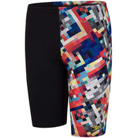 Speedo - Junior GlitchCode Jammer - Black/Blue/Orange/Red