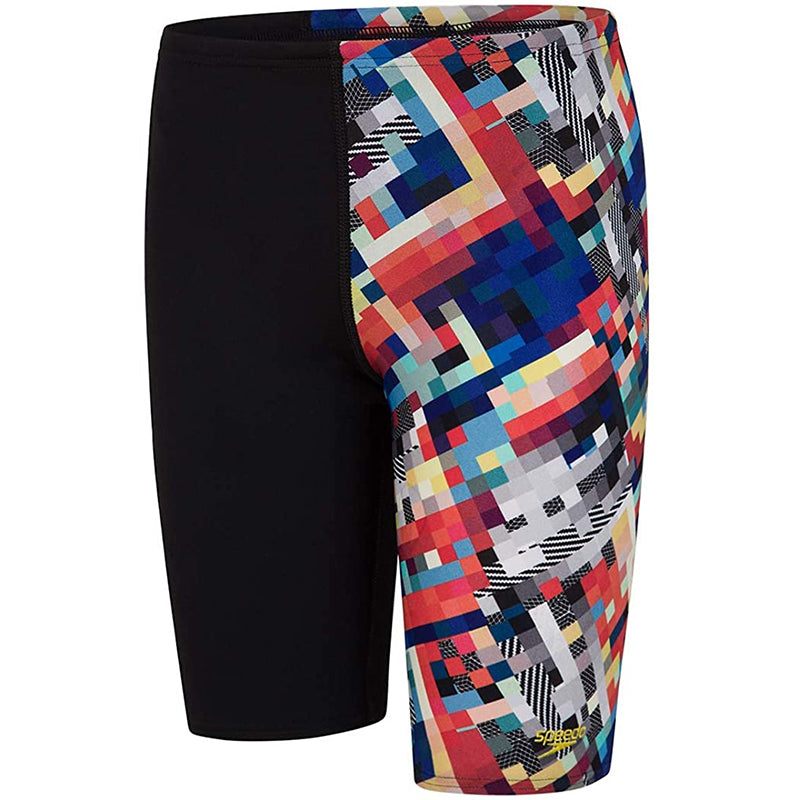 Speedo - Junior GlitchCode Jammer - Black/Blue/Orange/Red