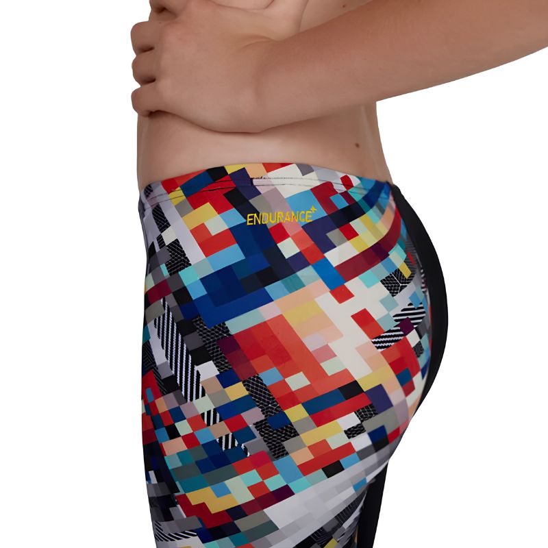 Speedo - Junior GlitchCode Jammer - Black/Blue/Orange/Red