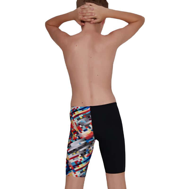 Speedo - Junior GlitchCode Jammer - Black/Blue/Orange/Red