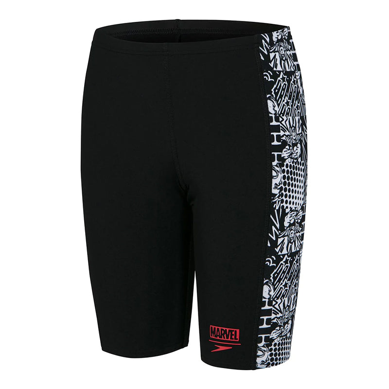 Speedo - Junior's Marvel Digital Panel Jammers - Black/White