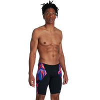 Speedo - Mens Allover Digital V-Cut Jammer - Black/Red