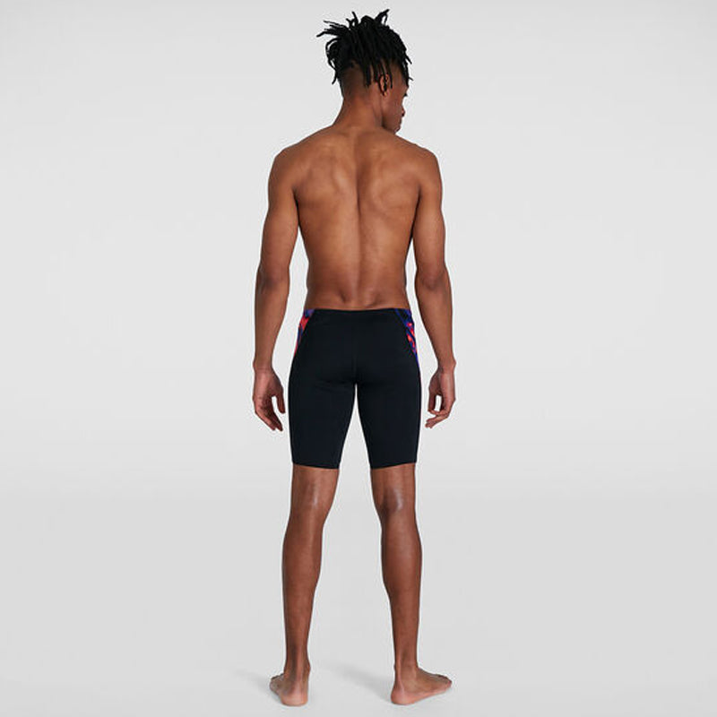 Speedo - Mens Allover Digital V-Cut Jammer - Black/Red