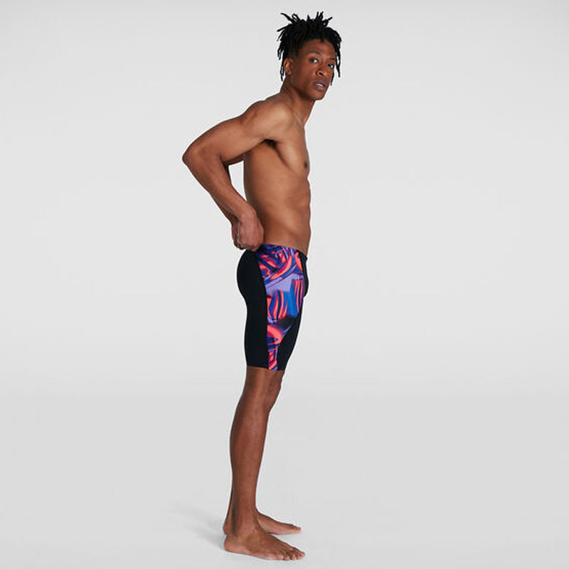 Speedo - Mens Allover Digital V-Cut Jammer - Black/Red